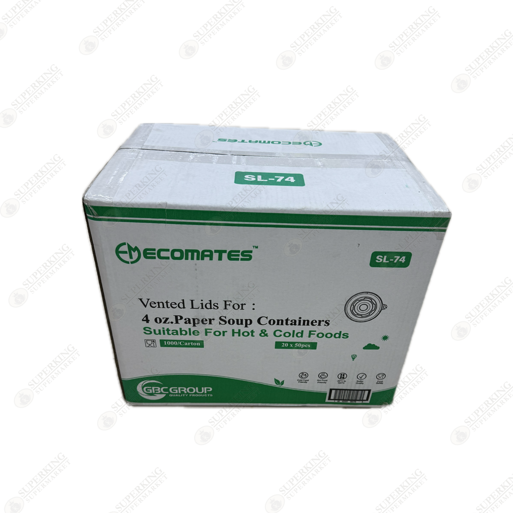 Vented Lids for 4 oz Paper Soup Containers SL-74 (1000 pieces)