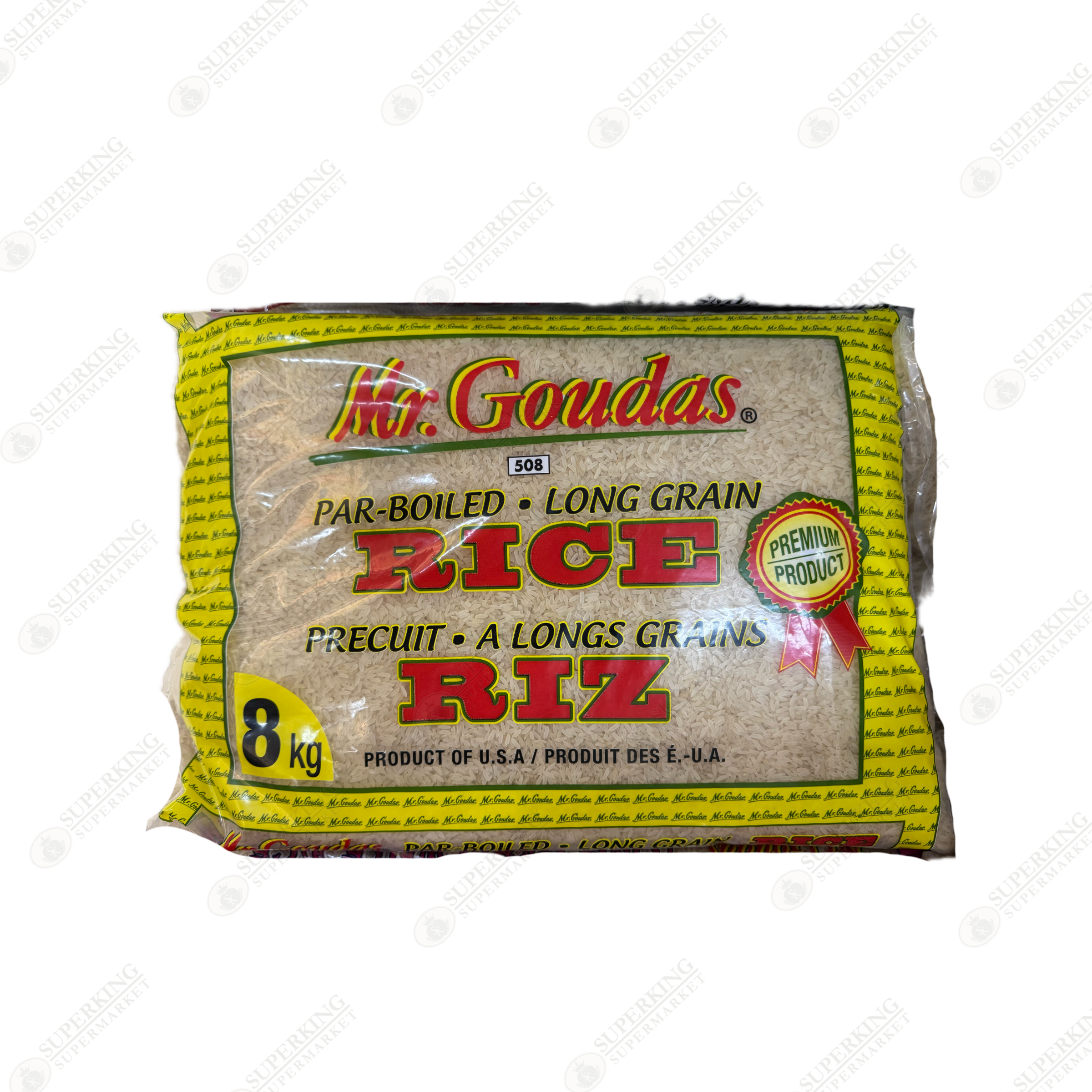 Mr.Goudas Par Boiled Long Grain Rice 8KG