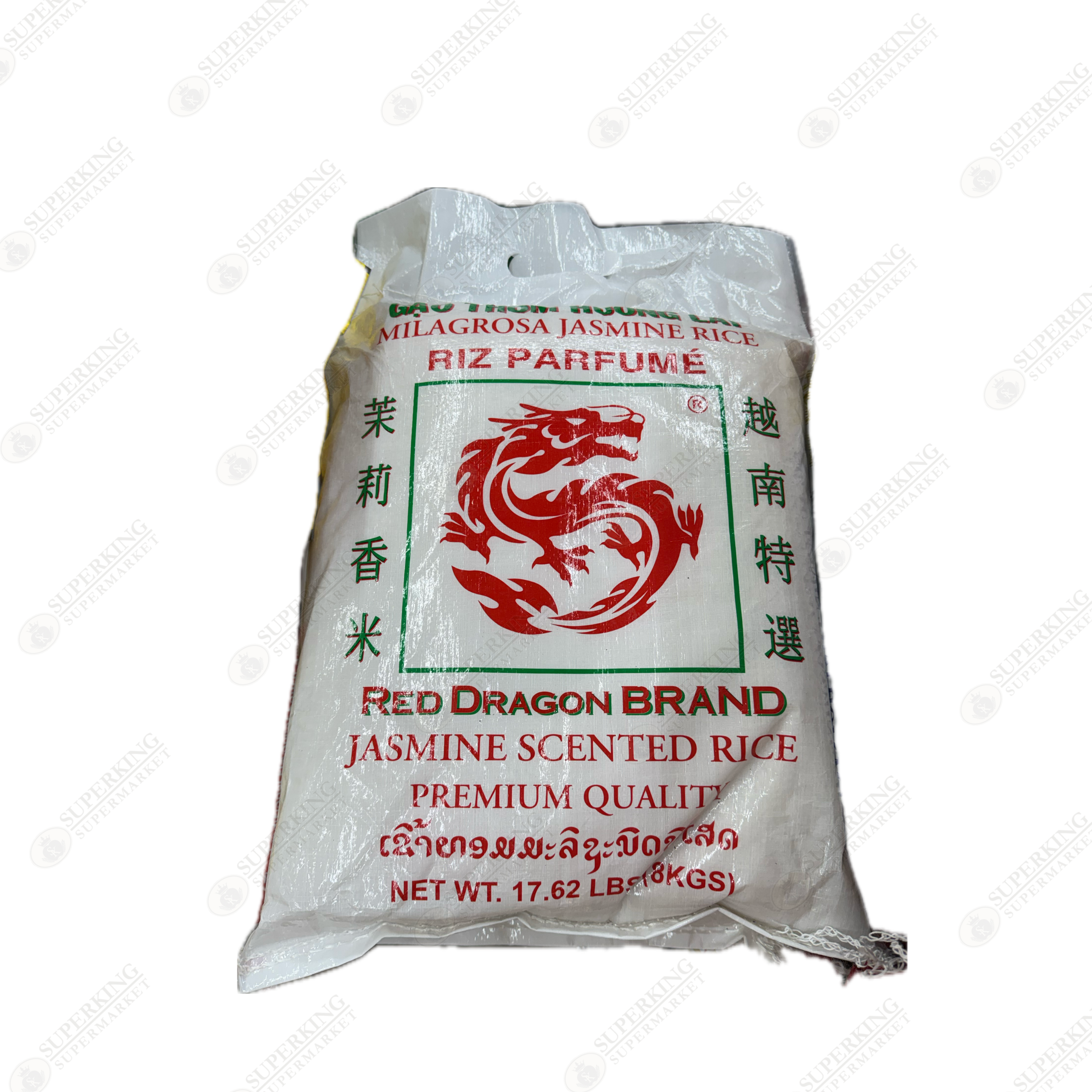 Red Dragon Brand Jasmine Scented Rice 8kg / 17.62 lbs