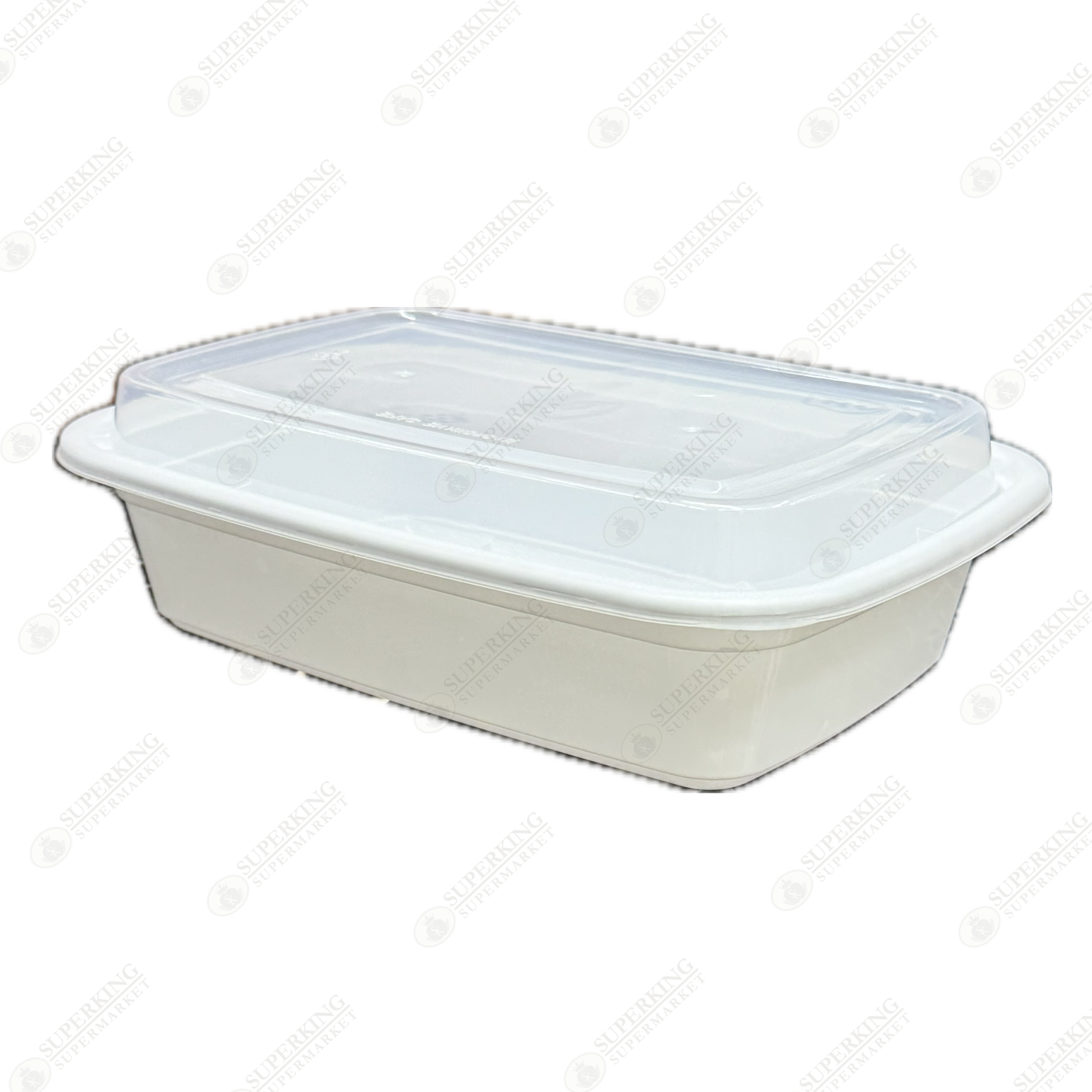 38 oz Rectangular Microwavable Container EL-38W (150 sets)