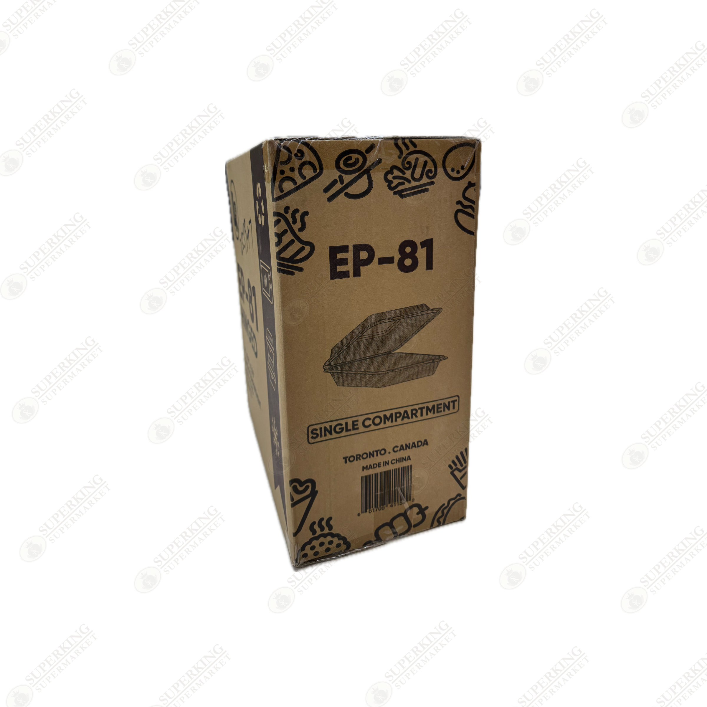 8" x 8.5" x 2.75" 1- Compartment EP-81 (150 pieces)