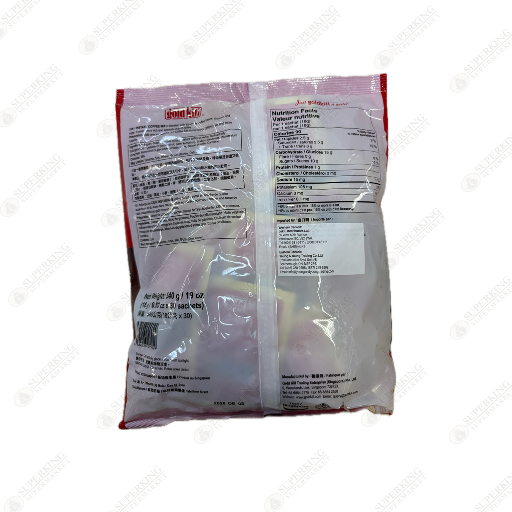 Gold Kili Instant 3-in-1 Coffee Mix 540g / 19 oz