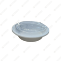 24 oz Round White Microwavable Container w/ Clear Dome Lid YR-24W (150 sets)