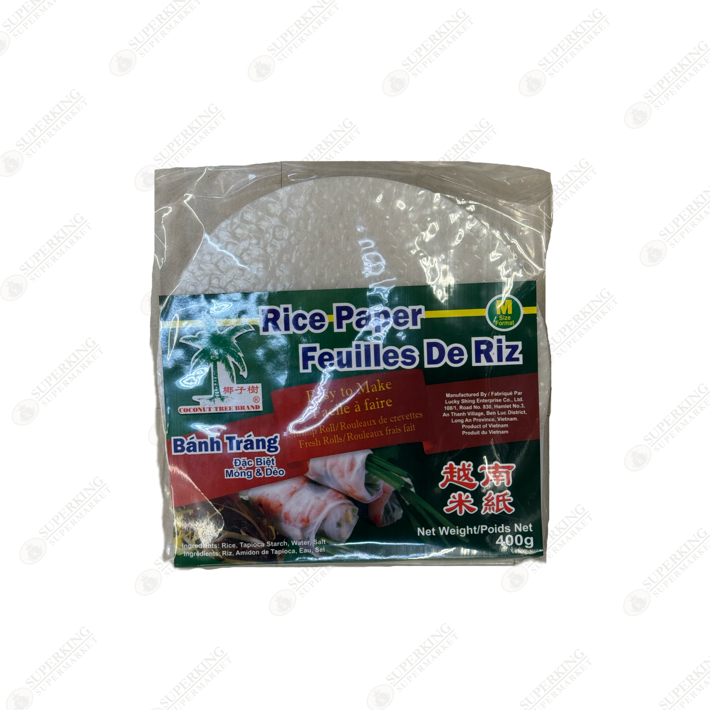 Coconut Tree Brand rice Paper (Circle M size) 400g