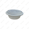 32 oz Round Microwavable Container White w/ Clear Dome Lid Y-929W (150 sets)