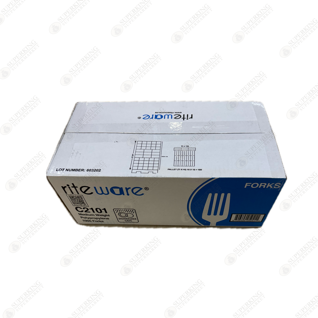 Forks- White, Medium Weight (1000 pieces) C2101