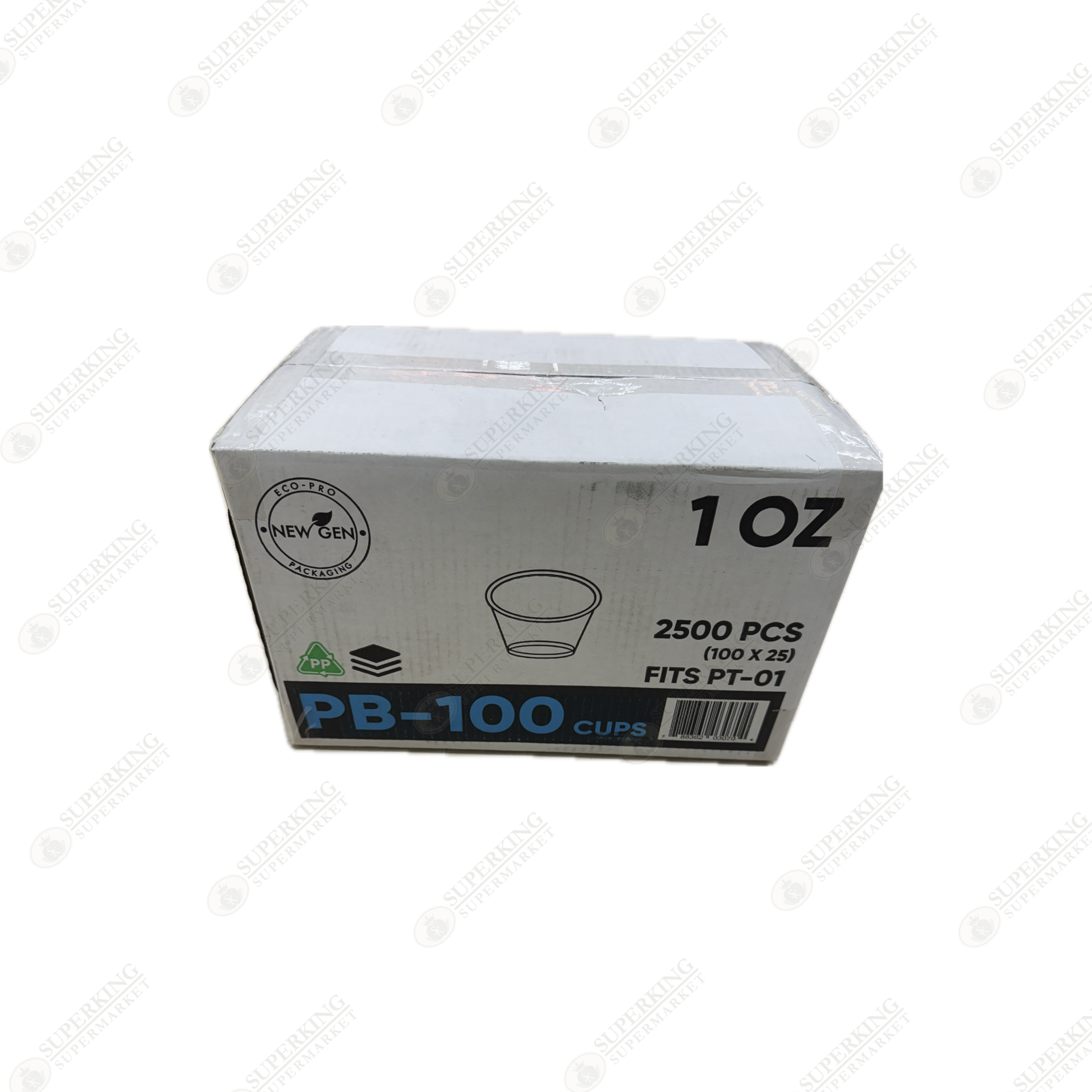 1 oz Plastic Cups PB-100 (2500 pieces) - Fits PT-01