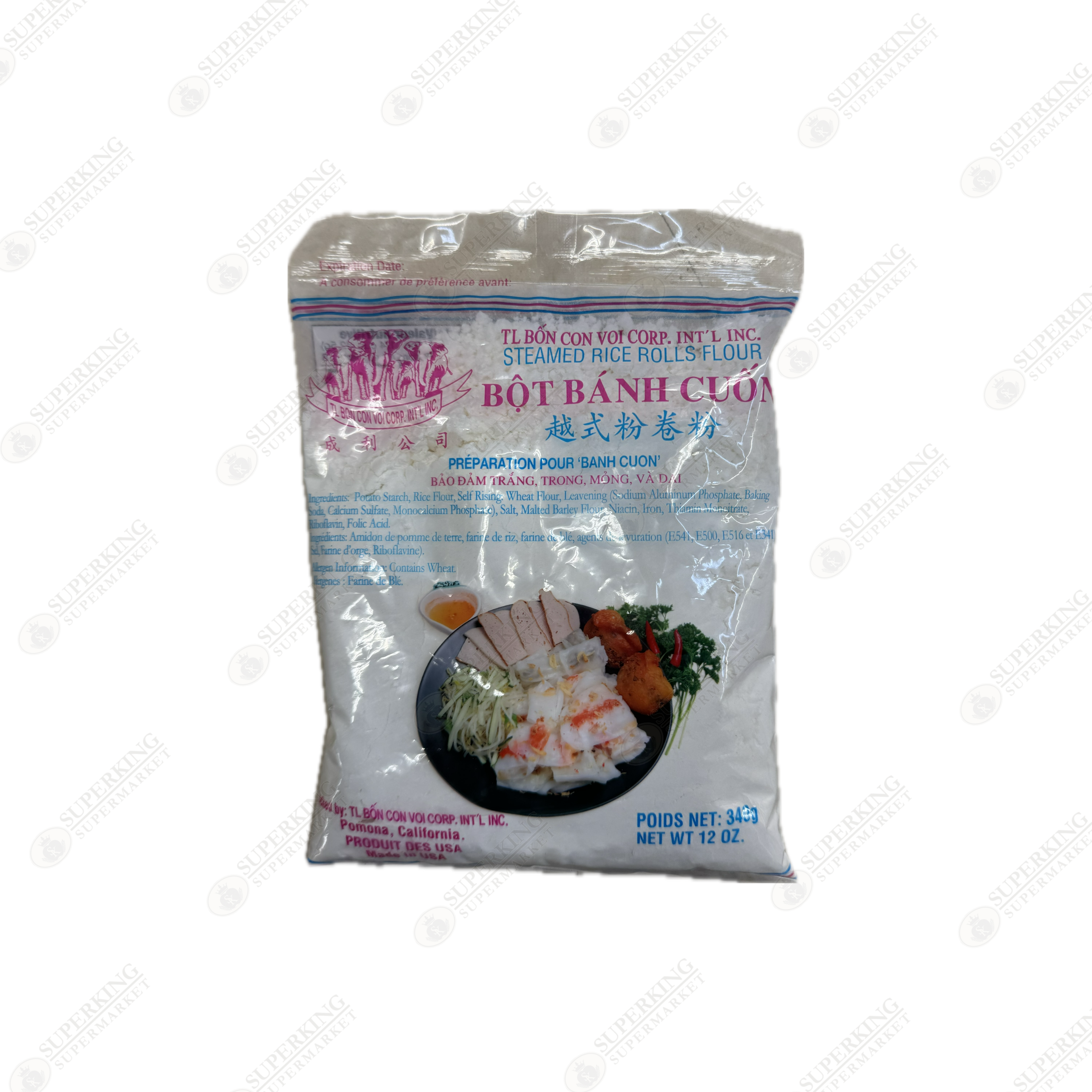 Steamed Rice Rolls Flour (Bot Banh Cuon) 12 x 343g