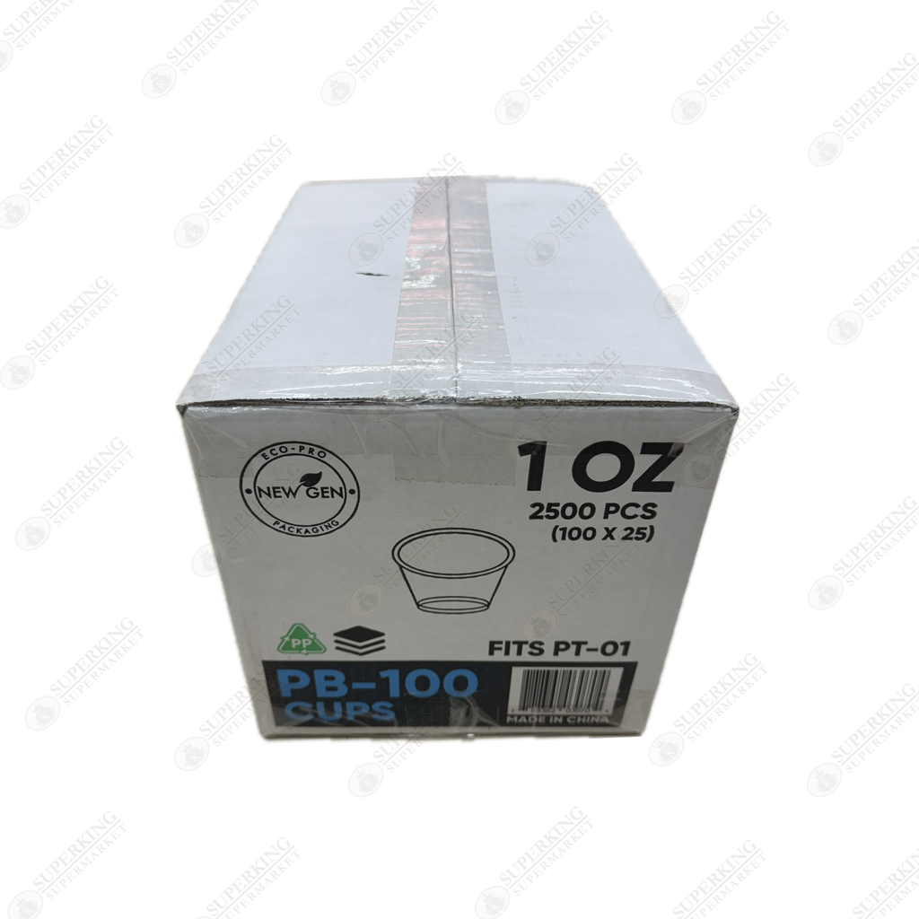 1 oz Plastic Cups PB-100 (2500 pieces) - Fits PT-01