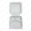 9" x 9" 3-Compartment MP-0903 Clamshell Container (150 pieces)