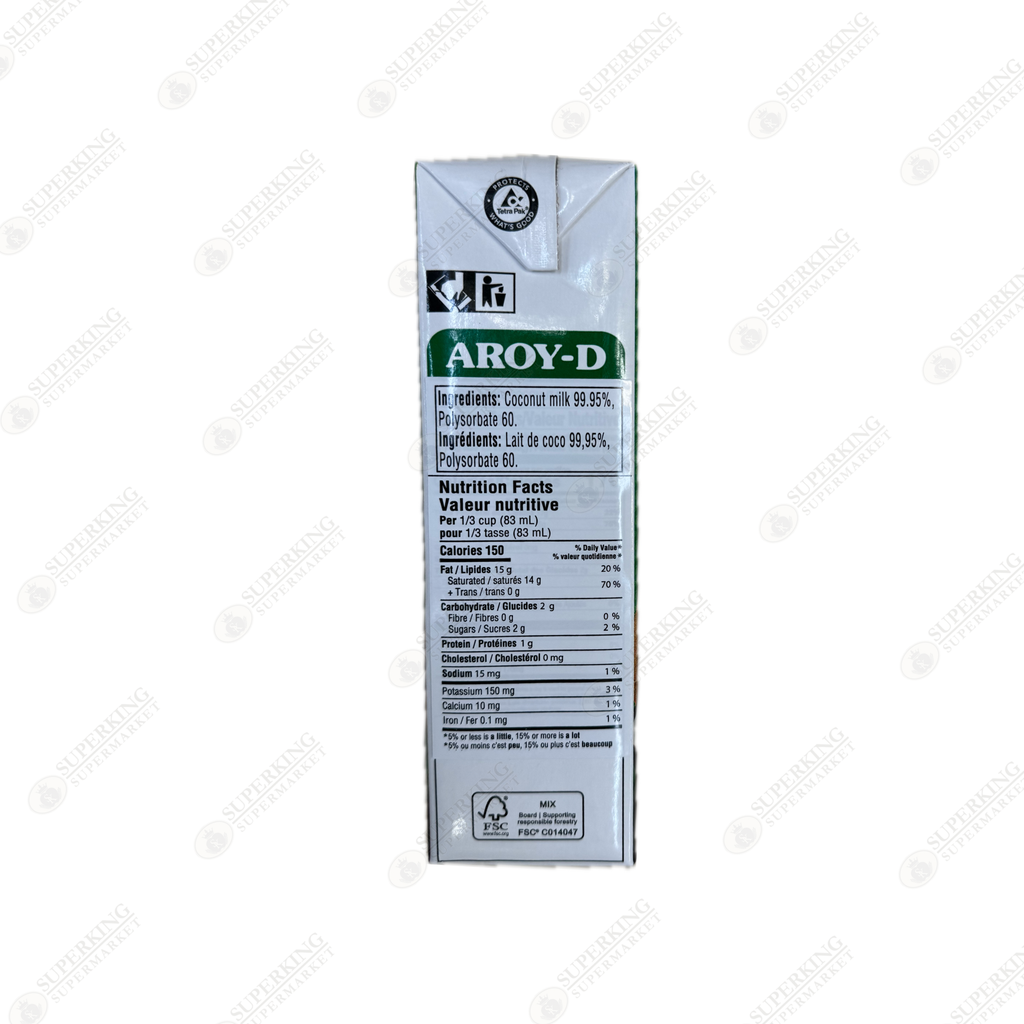 Aroy-D Coconut Milk 12x1000ML