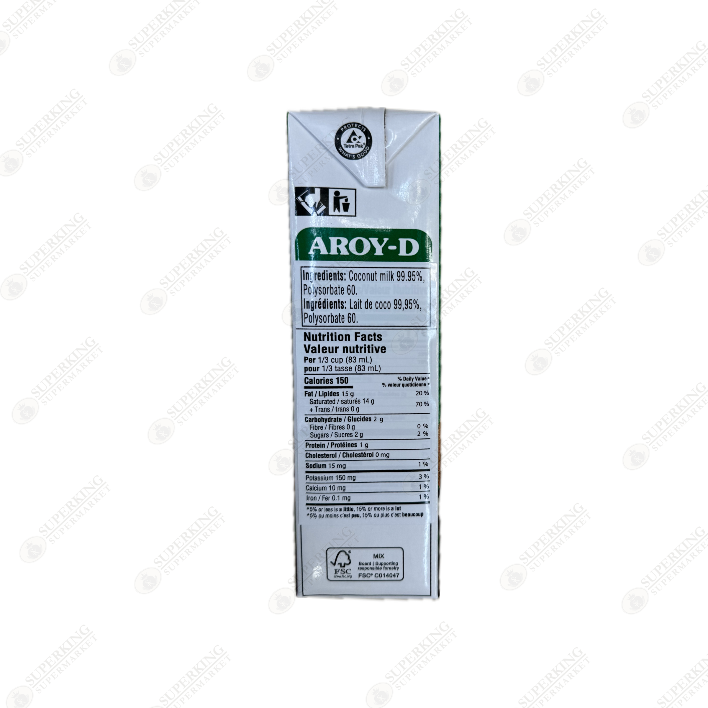 Aroy-D Coconut Milk 12x1000ML