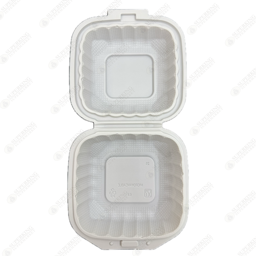 5" x 5" 1-Compartment MP-0501 Clamshell Container (250 pieces)