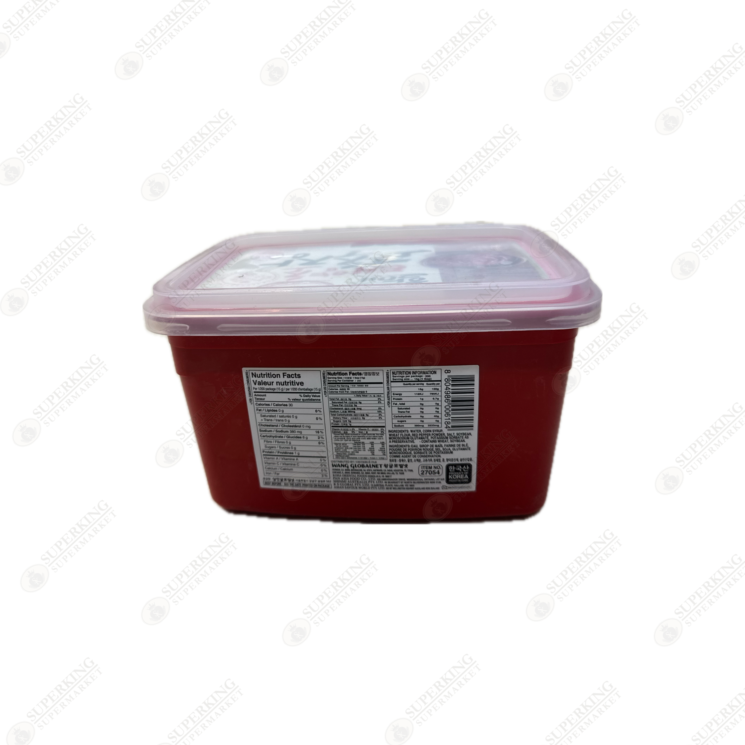 Wang Korea Brand Gochujang 3kg / 6.61lb