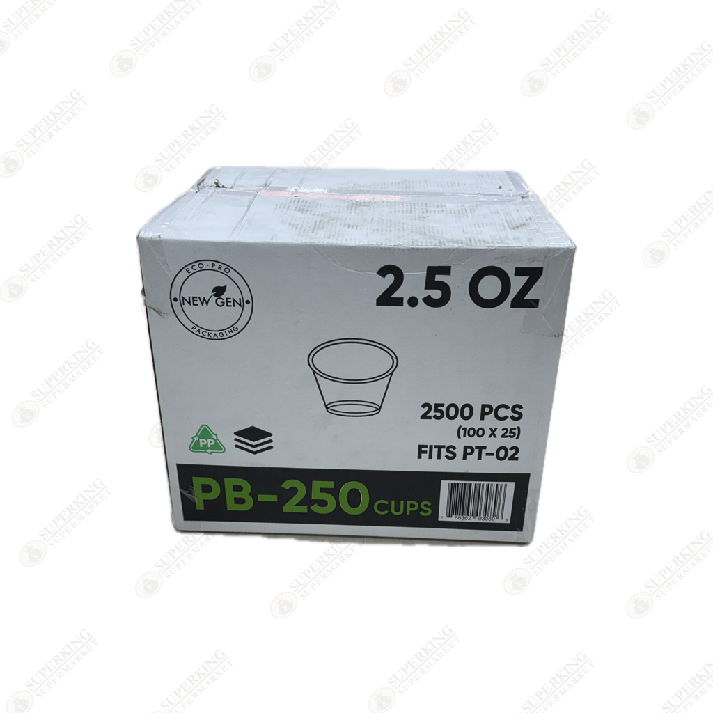 2.5 oz Plastic Cups PB-250 (2500 Pieces) - Fits PT-02