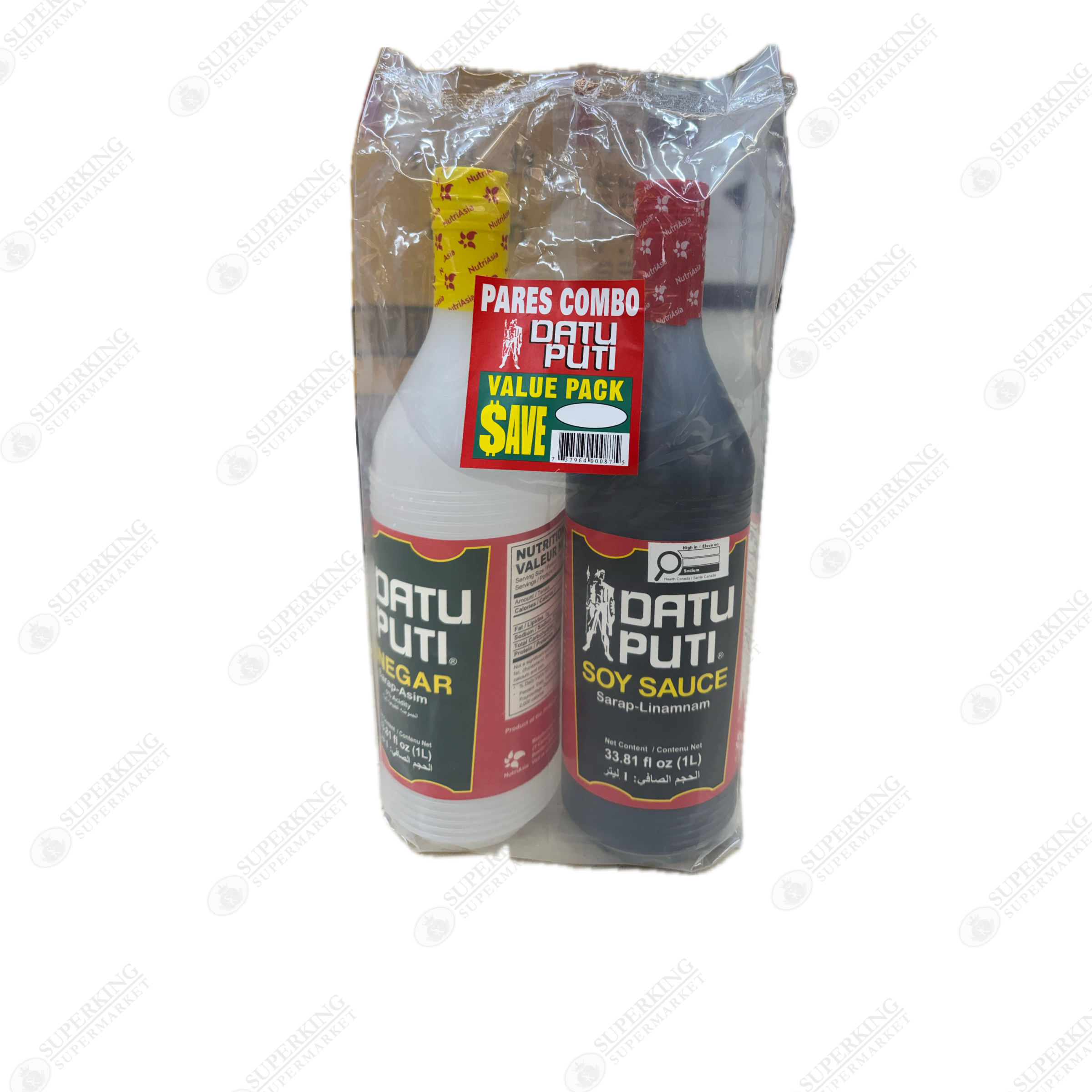 Datu Puti Vinegar 1L & Soy Sauce 1L Value Pack