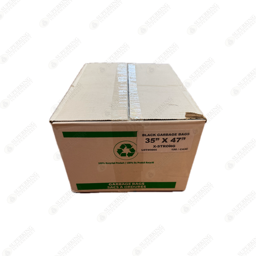 35" x 47" Extra Strong Black Garbage Bags (100 count)