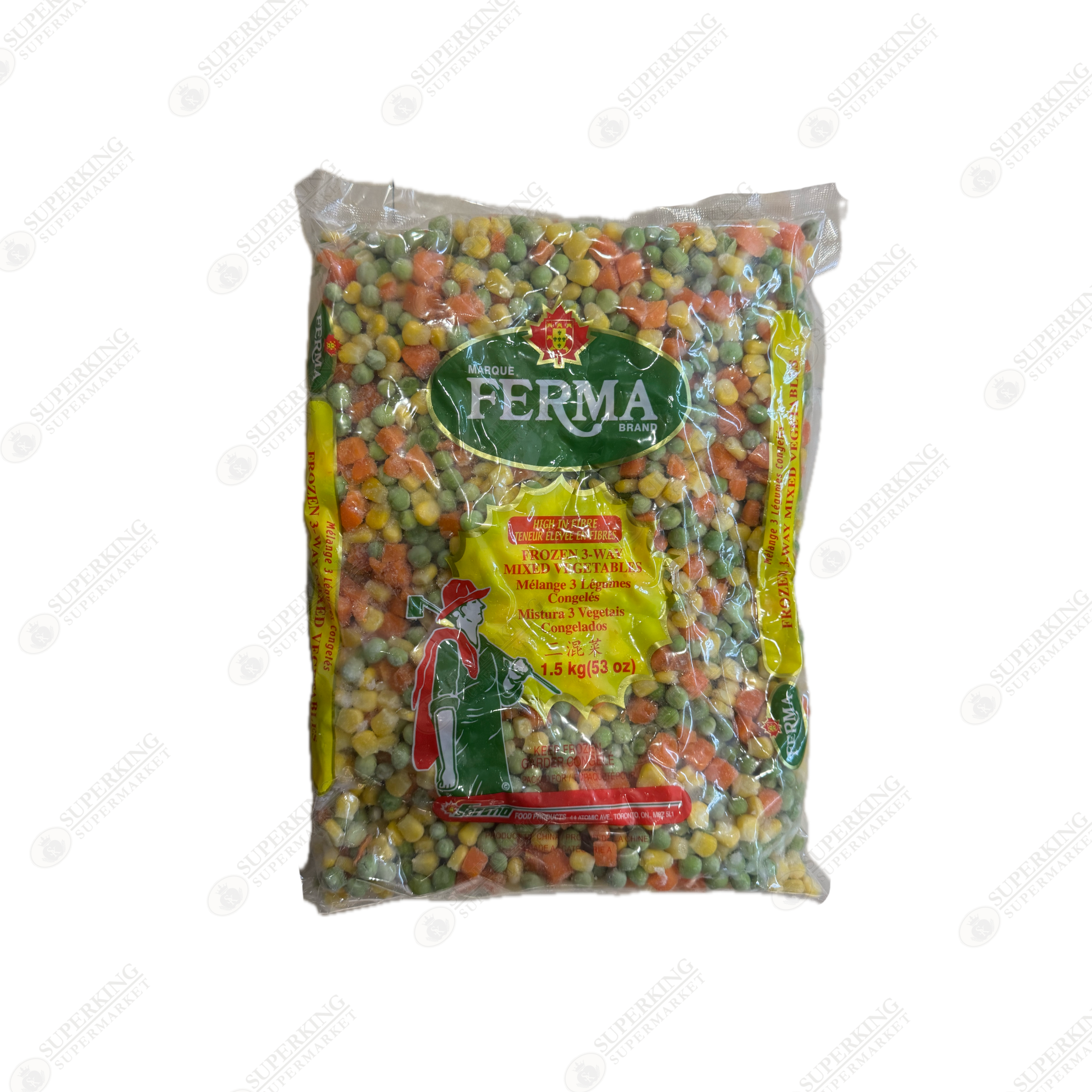 Frozen 3-way Mixed Vegetables 6 x 1.5kg