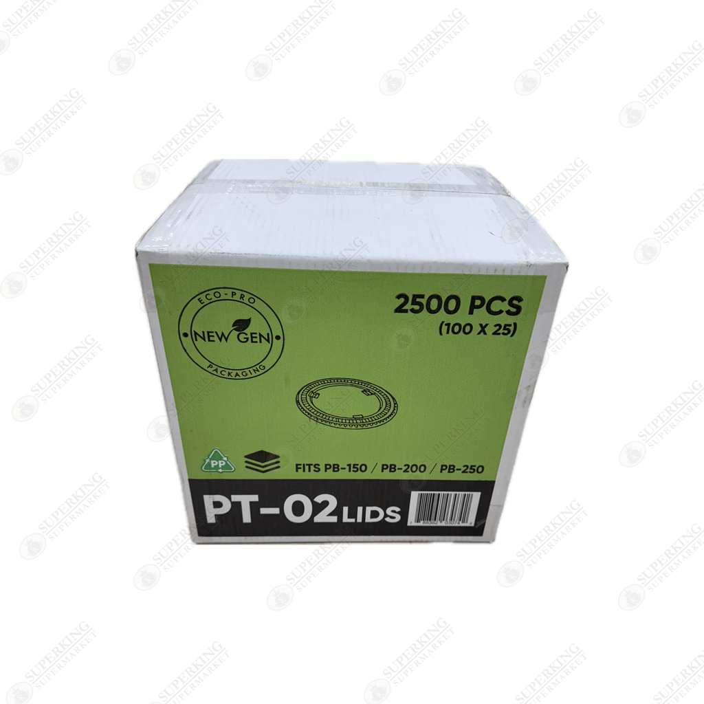 PT-02 Plastic Lids (2500 pieces) - Fits PB-150/PB-200/ PB-250