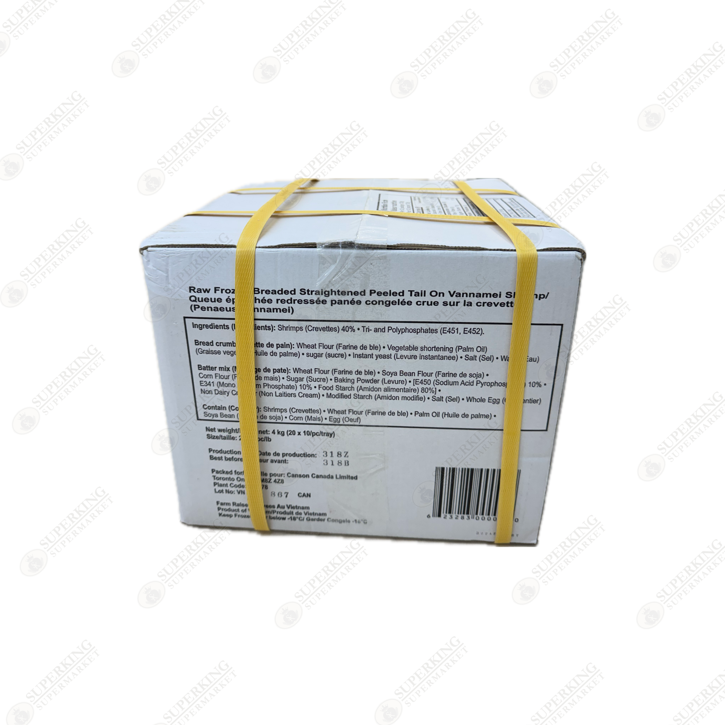 P33 Breaded Shrimp 4kg (20 x 10/pc/tray)