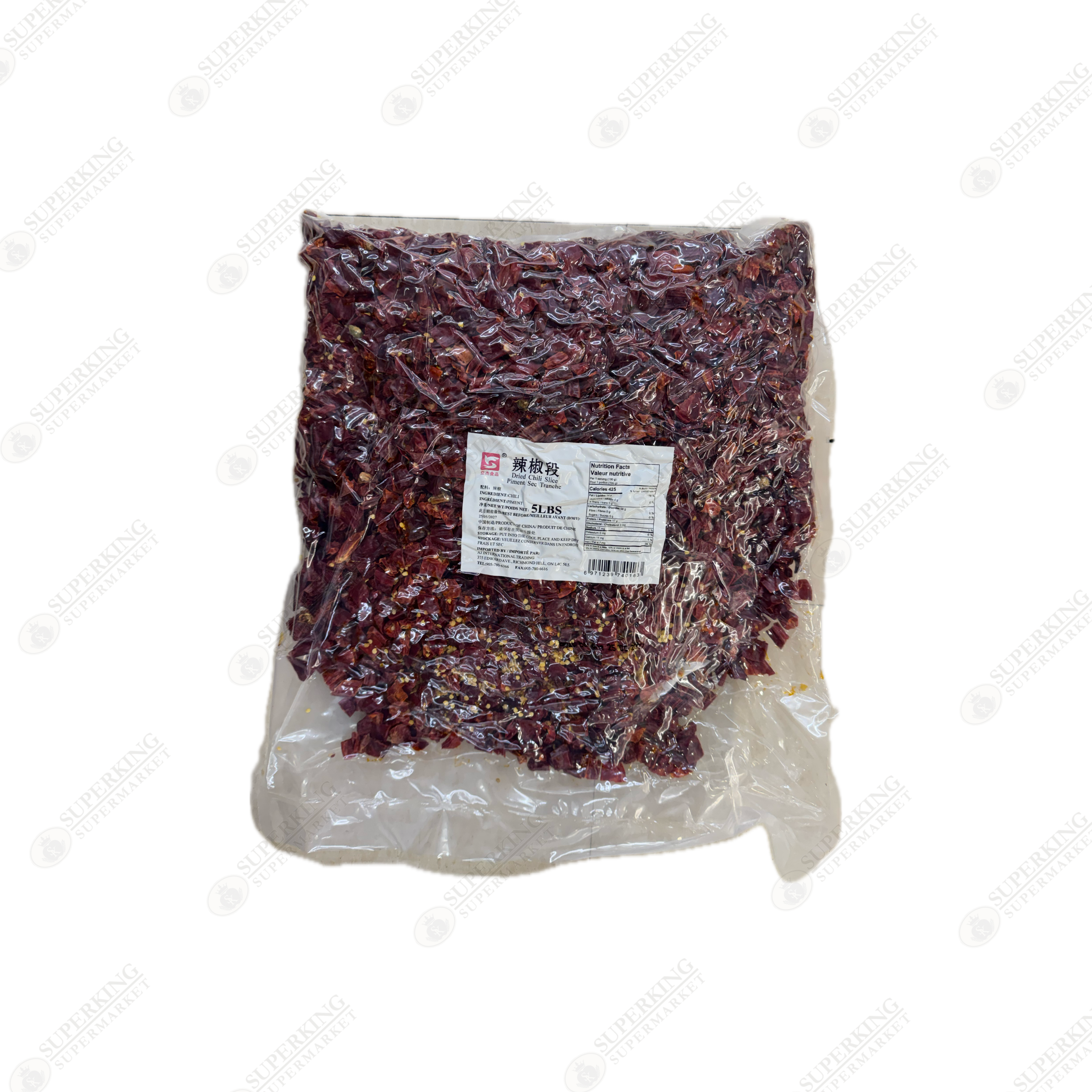 Dried Chili Slice 5 lb