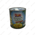 Pineapple Tidbits Dole Extra Light Syrup 24 x 432g