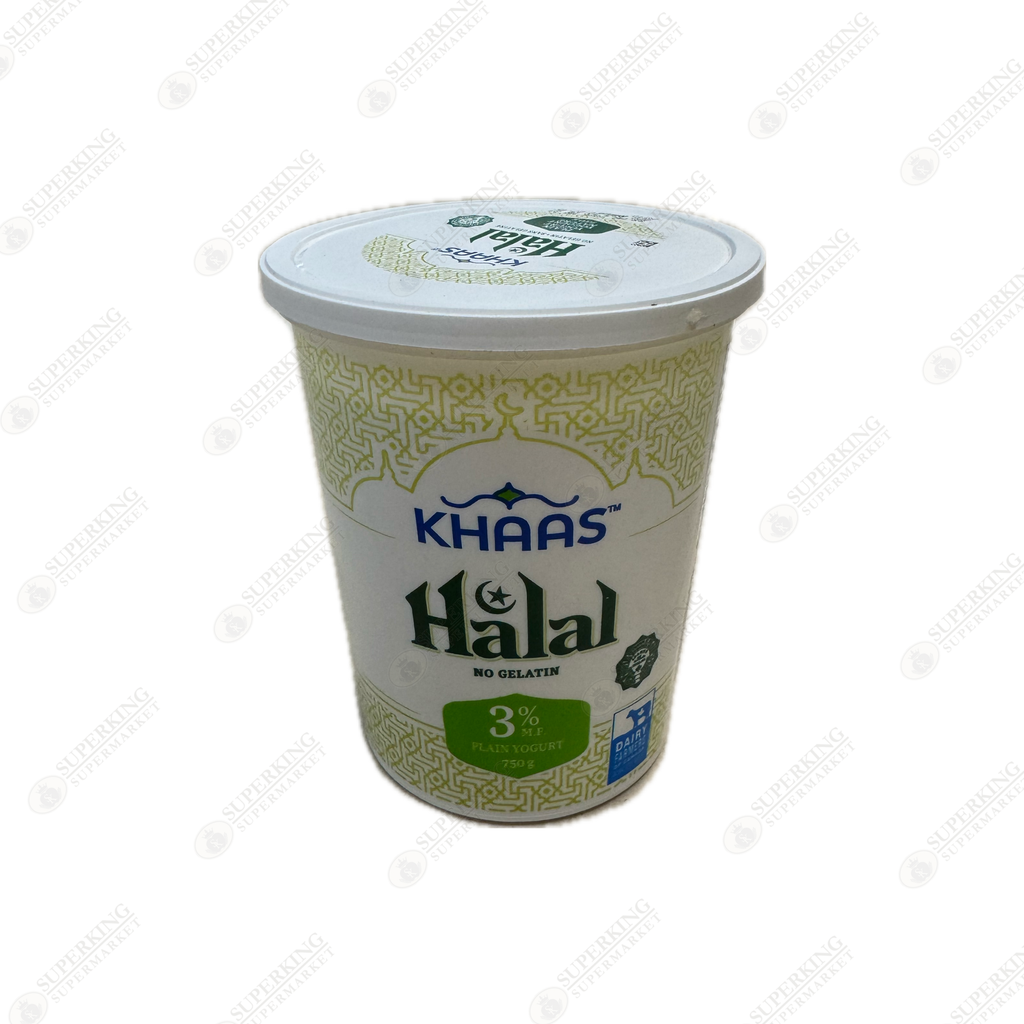 Khaas Halal Yogurt 3% 6 x 750g
