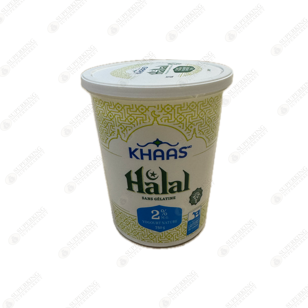 Khaas Halal Yogurt 2% 6 x 750g
