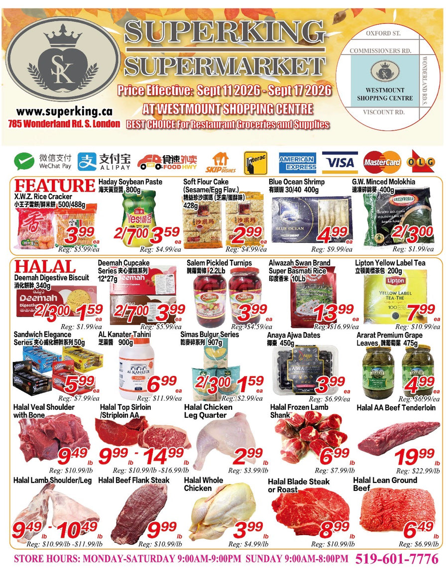 Weekly Flyer London (September 11-September 17)