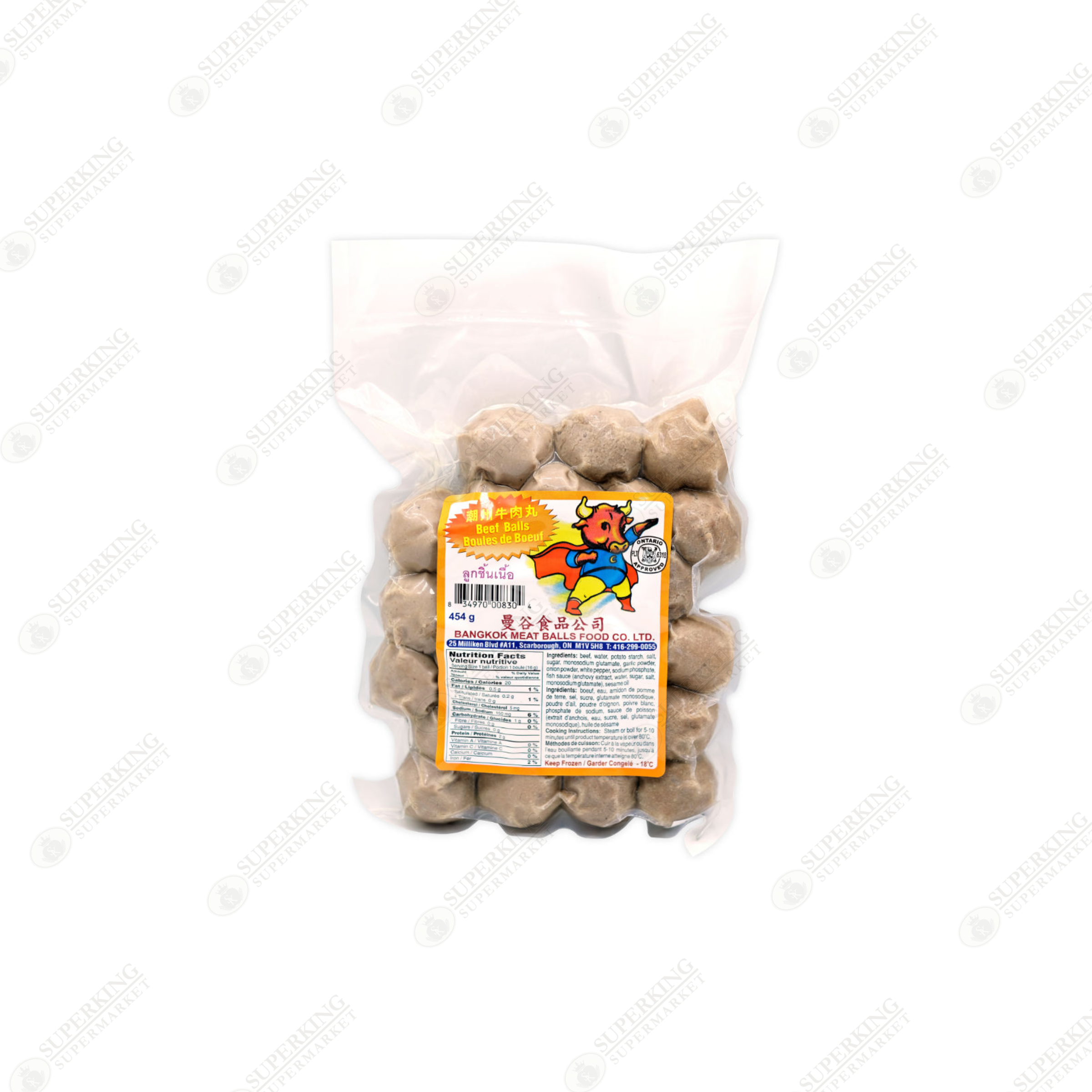 Royal Ox-Brand Beef Meatball 8 x 5lb