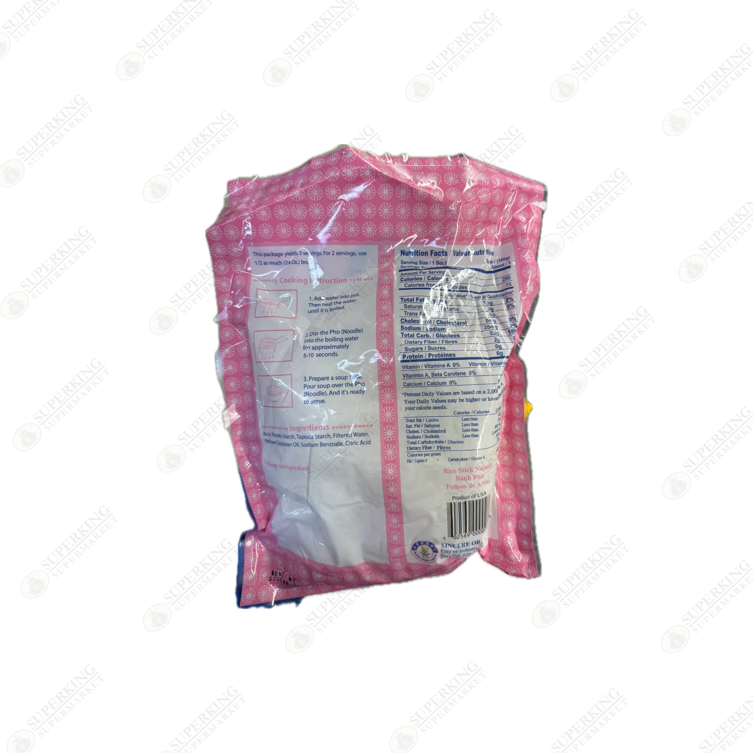 Fresh Rice Stick Noodle Banh Pho Tuoi (12  x 454g)