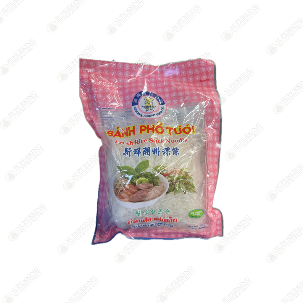 Fresh Rice Stick Noodle Banh Pho Tuoi (12  x 454g)