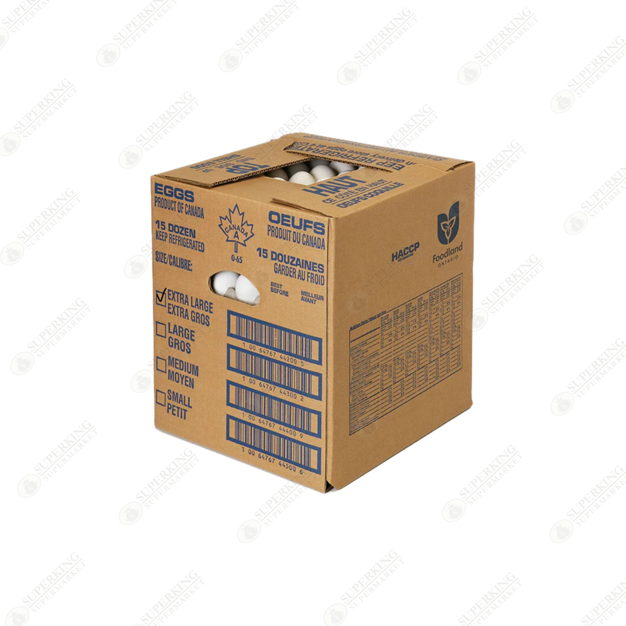 Gray Ridge Extra Large Loose White Eggs (180 Units)